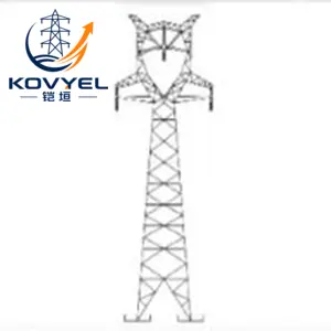 Hot-dip galvanized lattice transmission tower