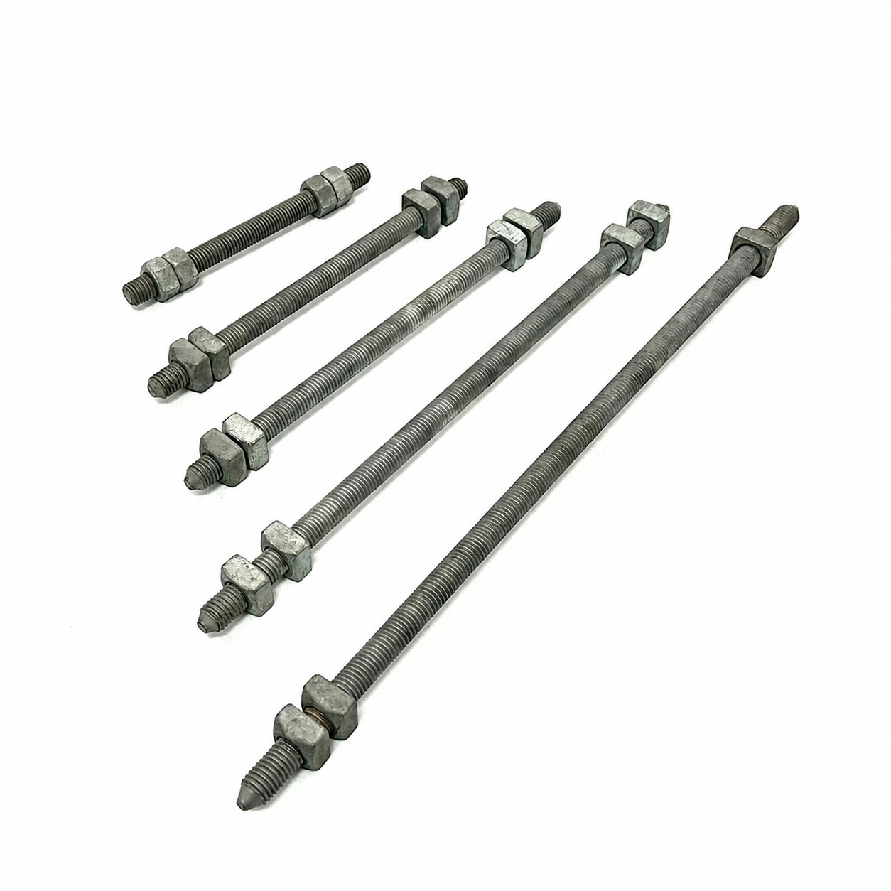 Hot-dip galvanized double arming bolt