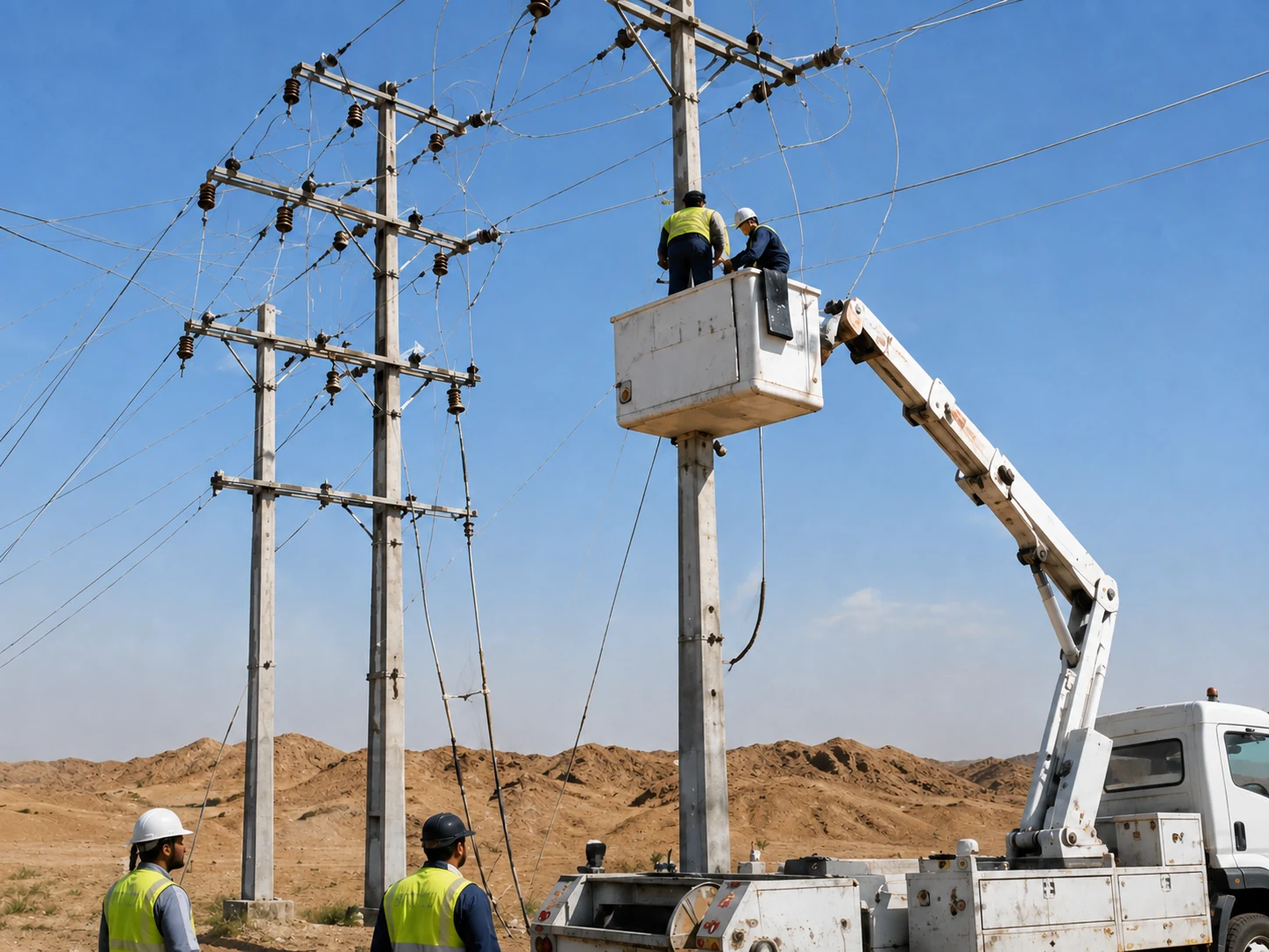 36kV overhead distribution line project scene